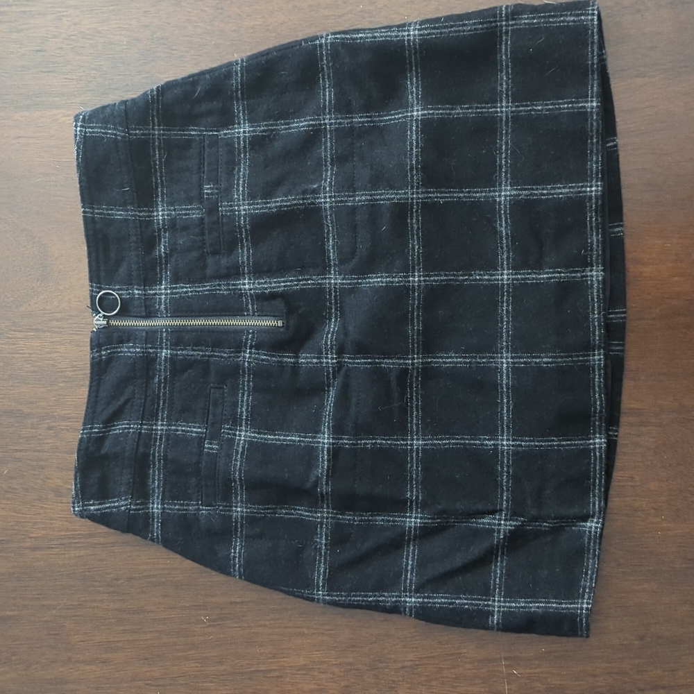 Madewell flannel mini skirt